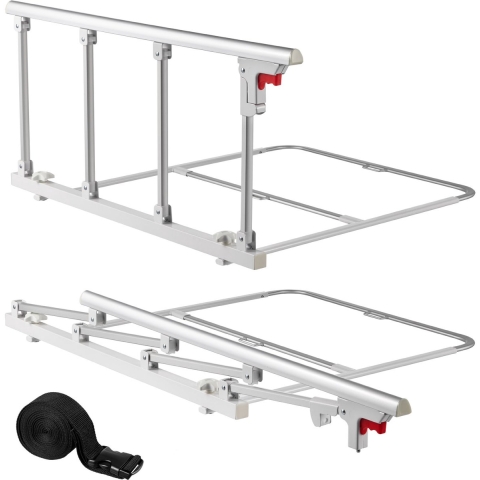 VEVOR Opvouwbare bedhek voor senioren, 97 cm bedhek met bevestigingsband, valbeveiliging, randbeveiliging, seniorenbedhek, geschikt voor kingsize, queensize, tweepersoonsbedden en eenpersoonsbedden