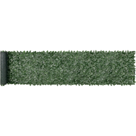 VEVOR Privacy Fence 990x5020mm Kunstmatige Groene Scherm Klimop Hek met Gaas Achterkant en Versterkte Verbinding, Kunstmatige Heggen met Wijnbladeren als Decoratie voor Tuin, Tuin, Balkon