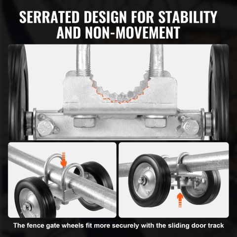 VEVOR Schuifdeurbeslagset, Rolbeslag, Universeel verstelbare schuifdeurrol, Loopwielen, Zware schuifpoortgeleiderol voor schuifpoorten en roldeuren, Draagvermogen 272 kg, Zwart