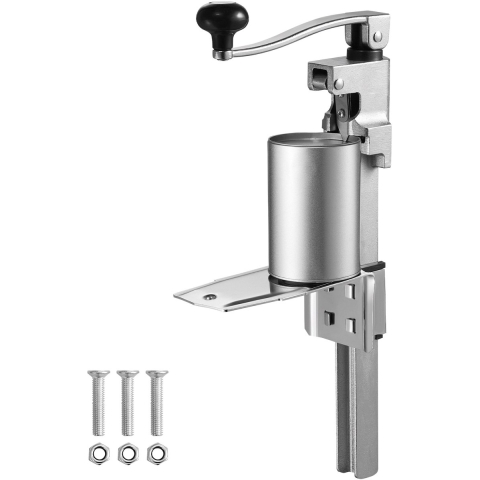 VEVOR Handmatige blikopener, blikopenermachine voor catering, commerciële blikopener met voetstuk, in hoogte verstelbare tafelblikopener voor blikken tot 30 cm hoog, voor restaurants, hotels, enz.