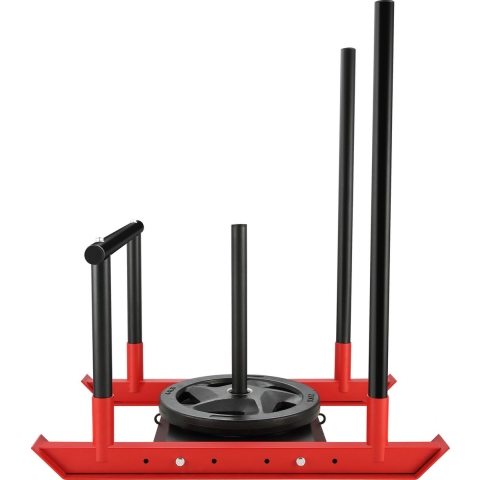 VEVOR Gewichtsslee Krachttrainingslee om de snelheid te verbeteren bij atletische oefeningen, Fitnessapparaat met handvat, Compatibel met 25/51 mm gewichtsschijven Oranje