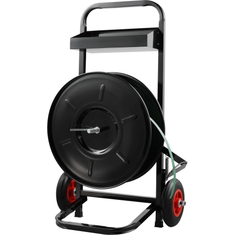 VEVOR-omsnoeringswagen, voor PET/PP/vezelomsnoeringsrollen met een kern van 8 inch, robuuste omsnoeringsdispenser, uitgerust met anti-terugtrekrollen, verbeterd remsysteem, ruime opbergruimte voor gereedschap