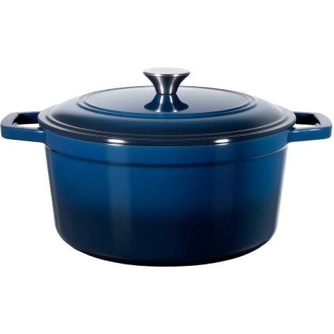 VEVOR geëmailleerde gietijzeren braadpan, 5,68 L braadpan voor het bakken van zuurdesembrood, robuuste kookpan met deksel en 2 handgrepen, geschikt tot 260 °C, broodpan voor koken en frituren