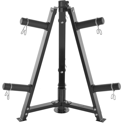VEVOR Gewichtsschijfhouder, gewichtsschijfboom voor 2-inch schijven, standaard gewichtsschijfboom, draagvermogen van 300 lbs, gewichtsopslaghouder, halterstandaard voor thuisgym, zwart