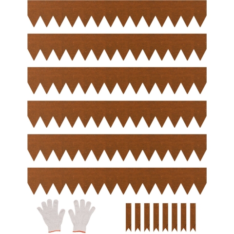 VEVOR Gazonranden, 6-pack 1016x152,4x1,5 mm, Voorgeroeste Metalen Bedrand, Buigbare Tuinrand, Bedrand, Scheiding voor Bloemperken en Tuinpaden