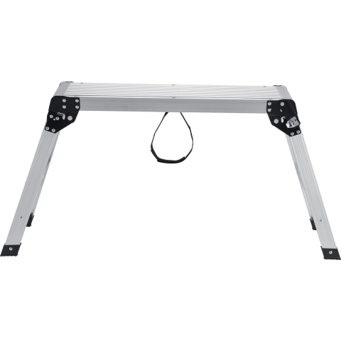 VEVOR Aluminium Werkplatform Opvouwbare Werkbank 76x30x50,8cm Werkplatform Draagvermogen 150 kg Trapbank met Veiligheidssloten Trapladder voor Thuiskantoor Werkplaats & Garage Zilver