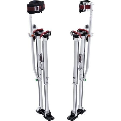 VEVOR Aluminium Stelten Plafondconstructie 91,4-126,7 cm Hoogte Verstelbare Werk Stelten Gipsplaat 103 kg Draagvermogen Schilder Stelten 27-29 cm Voetmaat Voor Schilderwerk Huisdecoratie Boom Snoeien Elektrisch Werk