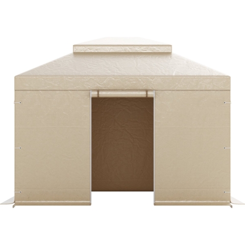 VEVOR Winterhoes, geschikt voor 3,05 x 3,65 m paviljoenen, vervangende hoes met zijwanden en gaasramen, opslagbeschermhoezen gemaakt van hoogwaardig PE, paviljoenen niet inbegrepen