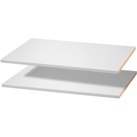 VEVOR Plankplank 2-delig, op maat gesneden voor kastsystemen, veelzijdige kastplank voor kasten, vitrinekasten, houten kastplankpaneel wit