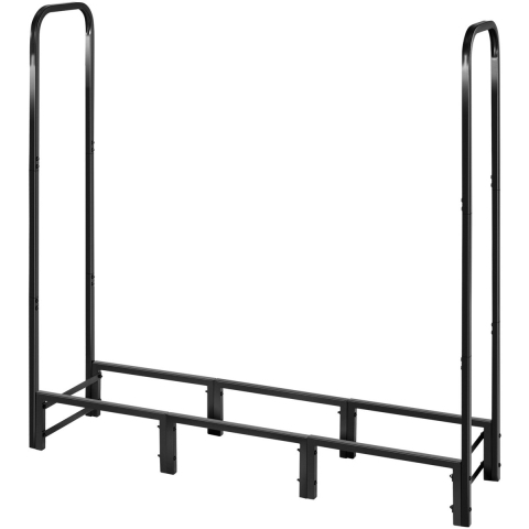 VEVOR Metalen haardhoutrek, 122x32x118 cm, haardhoutrek, haardhoutberging van vierkante buis, max. draagvermogen 181 kg, haardhoutrek, haardhoutopslag, stapelhulp voor veranda's, terrassen en tuinen