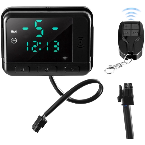 VEVOR Dieselluchtverwarmerregelaar, DC 5V universele thermostaatschakelaar voor dieselverwarming, parkeerverwarmingsregelaar met LCD-scherm en afstandsbediening, dieselverwarmingsschakelaar voor 2kW/5kW/8kW parkeerverwarmingen