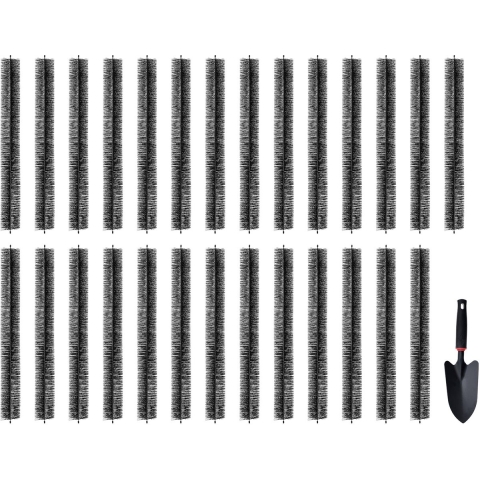 VEVOR dakgootborstel, totale lengte 24,4 m, φ110 m, dakgootreinigingsgereedschap, dakgootborstel op grondniveau, bladvanger voor dakgoten van 12,7 cm, verwijdert moeiteloos bladeren en vuil van het dak, set van 27 stuks