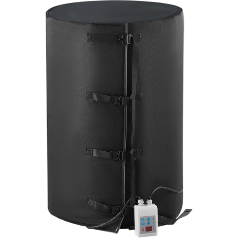 VEVOR Metalen vatverwarmer, 1300 watt, emmerverwarmingsband voor vaten van 55 gallon, 0-145 °F instelbaar met aparte thermostaat, waterdichte, zeer efficiënte Oxford-stof vetvatverwarmer, CE-gecertificeerd