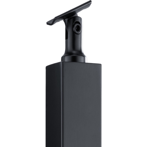 VEVOR kabelleuningpalen, stalen leuningpalen van 91 x 5 x 5 cm zonder gaten, kabelleuningpalen van roestvrij staal SUS304, trapleuningpalen met horizontale en gebogen beugels, set van 1