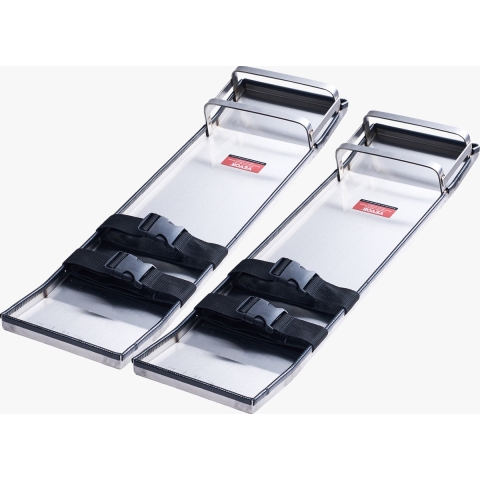 VEVOR roestvrijstalen betonnen knielplanken, 697 x 205 mm betonnen glijders, knielplanken voor beton, betonnen kniebeschermers, paar beweegbare glijders, met plankriemen voor cement- en betonafwerking