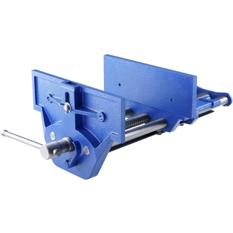 VEVOR houtbewerkingsbankschroef 110 mm klemdiepte 335 mm openingsbreedte Parallelle bankschroef Gemaakt van gietijzer Gepoedercoat 11KN klemkracht Φ15-74 mm klembereik Ideaal voor houtbewerkingsstudio's