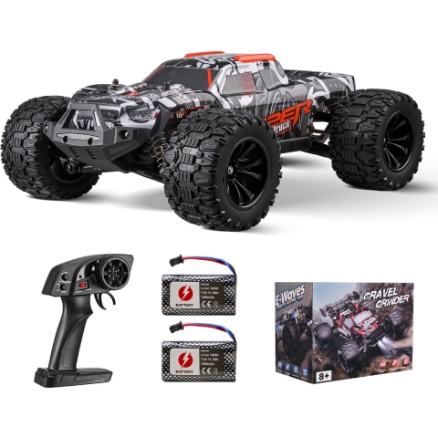 VEVOR Afstandsbedieningsauto, 1:14 schaal RC-auto, All-Terrain 4WD Off-Road Monstertruck met 45° Wheelie en 2 accu's, 38 km/u hogesnelheids RC-truck, ideaal voor kinderen vanaf 8 jaar