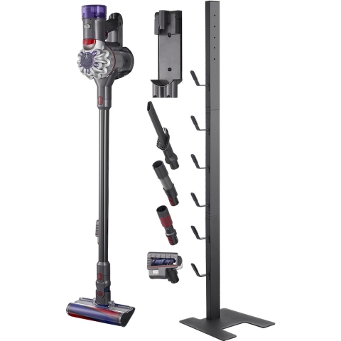 VEVOR stofzuigerstandaard compatibel met Dyson V6 V7 V8 V10 V11 V15, stevige stofzuigerstandaard met 6 haken voor Dyson DC30 DC31 DC34 DC35 DC58 DC59 DC62 D74 draadloze stofzuigers en accessoires