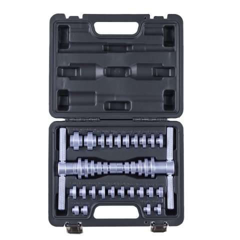 VEVOR Lagerpersset 25-delige lagerrace-afdichtingsdriverset met bussen en sleutels, bussendrivergereedschapset, voor demontage en installatie Gemaakt van aluminiumlegering met koffer