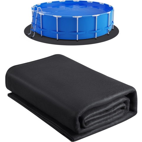 VEVOR zwembadonderlaag, 3,6 m, voor bovengrondse zwembaden, extra dik grondzeil, voorkomt lekkages, zwembadmat van geotextiel, verlengt de levensduur van de liner, grondbeschermingszeil