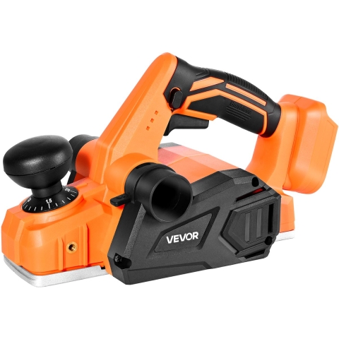 VEVOR Accu Schaafmachine, 82 mm snijbreedte, 15.000 tpm elektrische schaafmachine voor hout met borstelloze motor, instelbare snijdiepte voor houtbewerking, compatibel met VEVOR 18V ​​accu (alleen gereedschap)