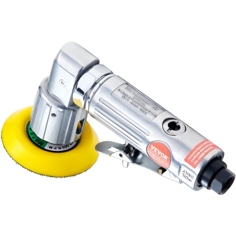VEVOR 58-delige pneumatische schuurset 15.000 tpm haakse slijper 3 CFM stiftslijper 90 PSI (6,2 bar) mini polijstmachine schuimpads (2,5/5/7,6 cm) ideaal voor ijzer, hout, kunststof, metaal, marmer