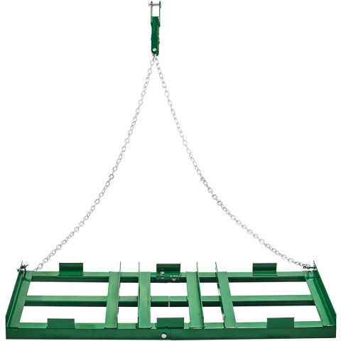 VEVOR getrokken eg, 1220x500x100 mm, weideeg met verstelbare stangen en 1830 mm ketting, weideeg voor ATV's, UTV's, tractoren, grasmaaiers, getrokken gereedschap voor het egaliseren van het gazon