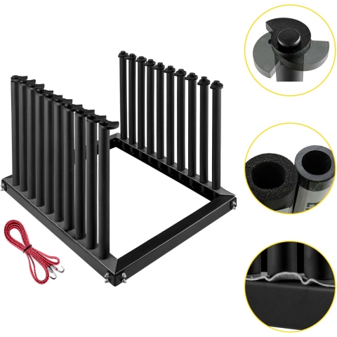 VEVOR Windshield Carrier 9 Blades, Stalen Windshield Truck Carrier, Windshield Glass Carrier 61 cm Hoogte, Windshield Carrier voor Vrachtwagens met PVC Pad & Schuimvulling