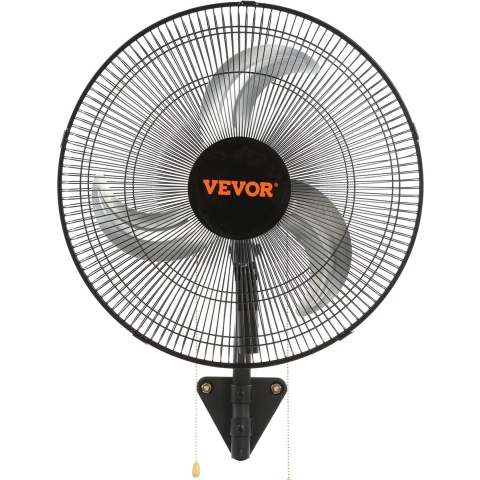 VEVOR Wandventilator, 44,45 cm Wandventilator 4000 CFM, 3 snelheden, Ventilator voor woningen en bedrijven voor het koelen van magazijnen, kassen, werkplaatsen, patio's en kelders, Zwart