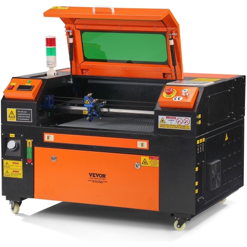 VEVOR 50W CO2-lasergraveur, 300x500mm, 500mm/s lasersnijmachine met 2-weg luchtgeleiding, compatibel met LightBurn, CorelDRAW, AutoCAD, Windows, Mac OS, Linux, voor hout, acryl, textiel