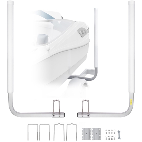 VEVOR L-vormige 1,5 m aanhangerpaal, boottrailergeleider, krukondersteuning, bootgeleider, 30 cm verstelbare breedte, boottrailergeleider, reserveonderdelen en accessoires voor skiboot, visboot, zeilboottrailer