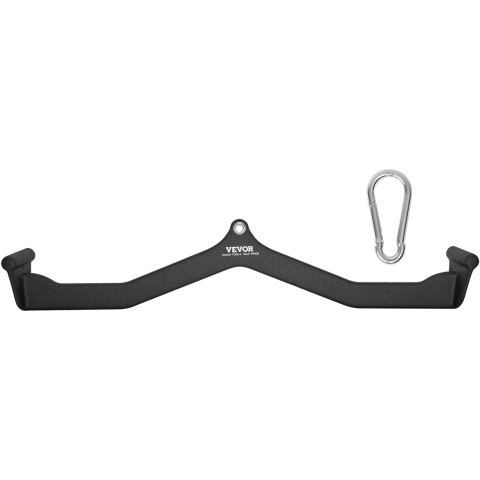 VEVOR Lat Pulldown-bevestiging, roei-V-stangbevestiging voor kabelmachine, triceps pulldown-stang, rubberen handgreep voor rugkrachttraining, biceps curl triceps lat pulldown-stang, draagvermogen 550 kg