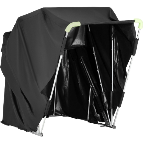 VEVOR Motortentgarage, Motorhoes 2790x1095x1600 mm, Motorgarage met veiligheidsslot, 600D Oxford vouwtent, Weerbestendige motorhoes met ventilatieramen, Zwart