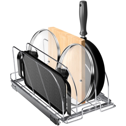VEVOR Verstelbaar afdruiprek, afdruiprek, houder voor keukengerei, 31,8 x 53,3 cm Keukenkast afdruiprek Ideaal voor het opbergen van potten, pannen en snijplanken
