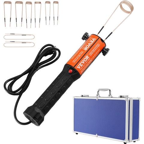 VEVOR Magnetische inductieverwarmerset, 1 kW inductieverwarmer, boutinductieverwarmer met 8 inductiespoelen, boutverwijderaar voor inductieverwarmers voor het verwijderen van bouten en moeren