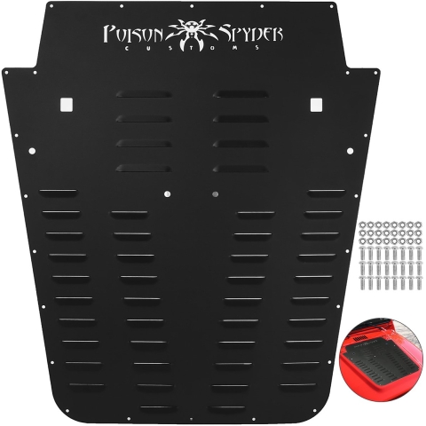 VEVOR geventileerde motorkap met zwarte poedercoating voor de Jeep Wrangler JK uit 2013-2017