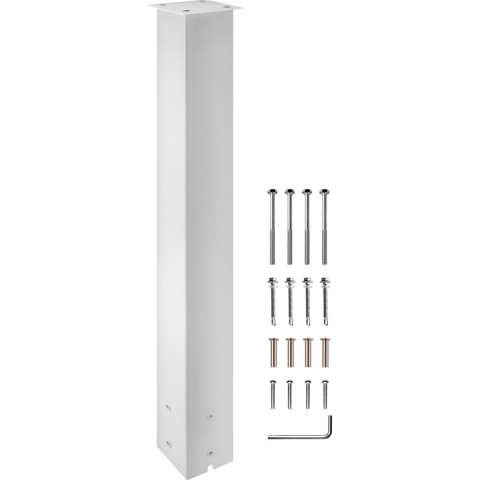 VEVOR Brievenbuspaal, 109,5 cm hoge brievenbusstandaard, gepoedercoate brievenbuspaalset, Q235 stalen paalstandaard, opbouwpaal voor trottoir- en stoepranden