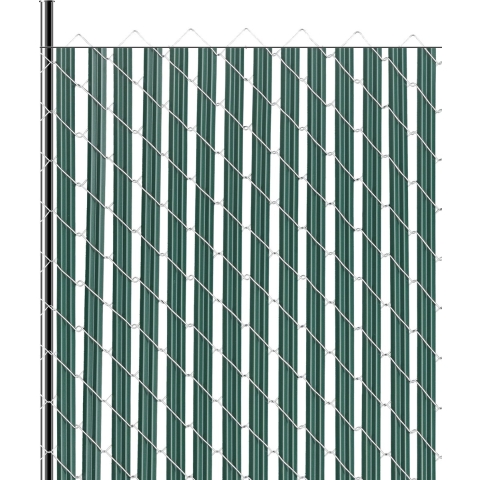 VEVOR Privacy Screen Lamellen 1435 mm, Enkelwandige verticale lamellen met grondvergrendeling voor kettingschakelhekken, HDPE-gaaslamellen met hoge dichtheid, ideaal voor tuin, boerderij, sportveld (groen)