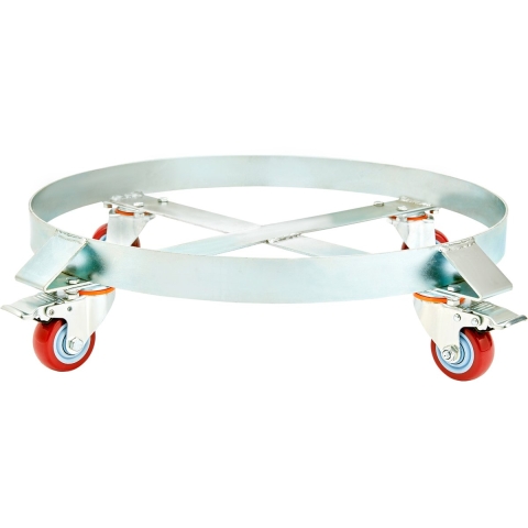 VEVOR 2x Vatenrol 250L Transportrol Koolstofstalen rolbord Binnendiameter Ø 607mm Vatenwagen met 4 universele wielen met remmen Trolley Transportwagen voor het vervoeren van vaten tot 454 kg