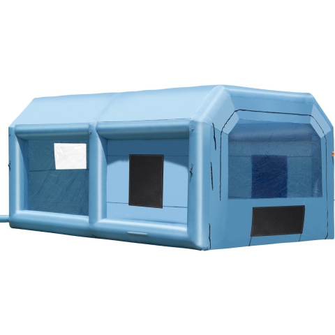 VEVOR Opblaasbare Spuitcabine, 6,4 x 4,1 x 3 m, met 1100 W krachtige ventilator en luchtfiltersysteem, draagbare spuitcabine voor middelgrote voertuigen