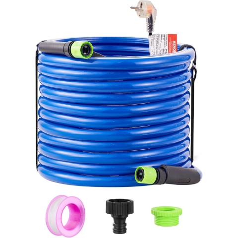 VEVOR 75ft verwarmde waterslang voor camper, verwarmde drinkwaterslang met vorstbeveiliging tot -45°F, automatisch zelfregulerend, 5/8" binnendiameter met snelkoppelingsset, lood- en BPA-vrij