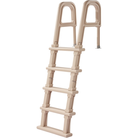 VEVOR Veiligheidsladder, schuine 5-treden trap met dubbele leuning, zwembadladder, draagvermogen 136 kg, voor inbouw- en opbouwzwembaden van 122–137 cm op elke ondergrond, binnen en buiten.