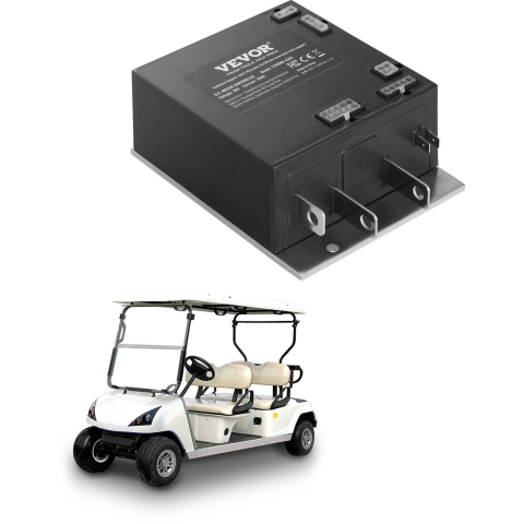 VEVOR Golfkar-snelheidsregelaar, 36V 350A, DC-motorregelaar ter vervanging van EZGO TXT-golfkarren van 2000-2009, IP65-bescherming, aluminium ABS-behuizing, compatibel met modellen 1206MX-4301