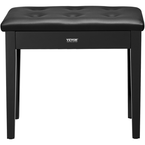 VEVOR Pianokruk 560 x 350 x 485 mm, Pianobank, Keyboard Pianostoel met Gevoerd Kussen, Opbergvak voor Muziekboeken, Pianobank, Krukzitting, voor Kaptafel, Woonkamer, Slaapkamer