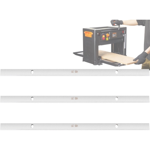 VEVOR vervangingsschaafmes HSS schaaf 33,1 x 1,65 x 0,2 cm strokenschaafmes geschikt voor ca. 32 & 33 cm schaafdikteschaaf schaafmes 40° hellingshoek voor het schaven van hout, bamboe, schaafnylon etc.