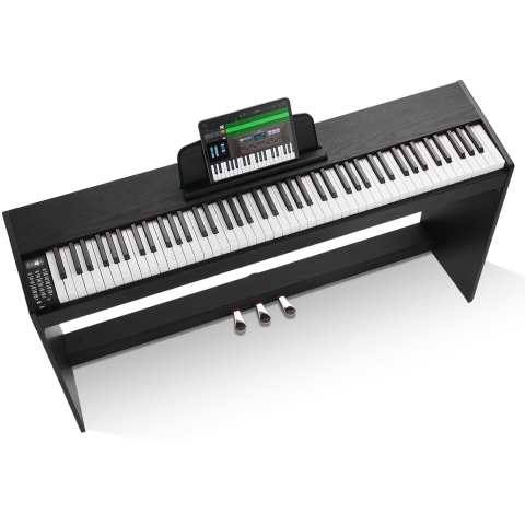 VEVOR Digitale Piano, 88 Toetsen, Elektrische Piano, Dubbel Toetsenbord en Luidspreker, Eenvoudige Bevestiging in Case met Hoofdtelefoon, 200 Tonen en Ritmes, Ondersteunt Bluetooth/USB/MIDI, Voor Beginners