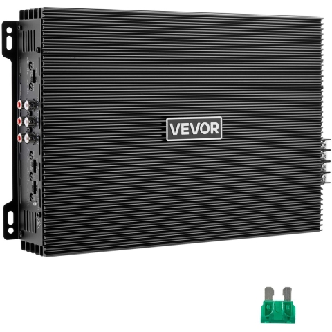 VEVOR 4-kanaals auto-versterker, klasse AB-brugversterker, max. 4 x 200 W bij 4 ohm / 4 x 400 W bij 2 ohm, krachtige versterker voor SUV's, pick-ups en terreinwagens, multi-kanaals audioversterker