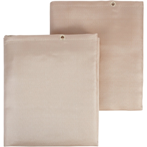 VEVOR Set van 2 lasdekens 1230 x 1835 x 0,8 mm Lasbeschermingsdeken 537℃ Hittebestendig Hittebeschermend weefsel Warmte-isolatiemat Glasvezel branddeken Brandwerende onderlaag Brandwerende mat Brandwerende mat Goud