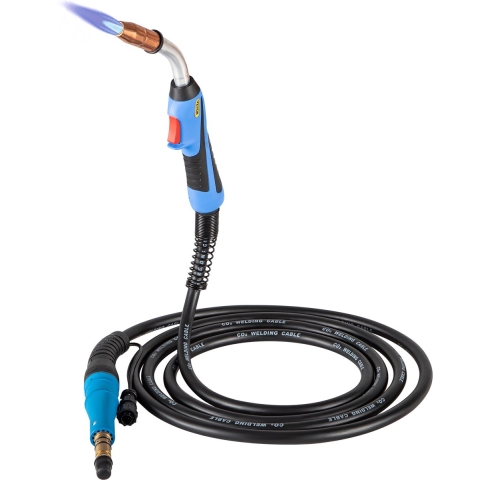 VEVOR laspistool Mig 4,6 m toorts vervangende flexibele kabel 250 A inschakelduur 60% voor elektrische lassers intensief gebruik lassen industriële omgevingen harde constructie