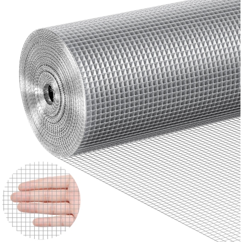 VEVOR 6,35 mm 915 mm x 30,48 m 23 gauge thermisch verzinkt gaas rolkettingschakelhekwerk gaas voor konijnenkooien tuin kleine knaagdieren